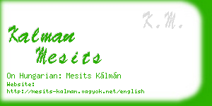 kalman mesits business card