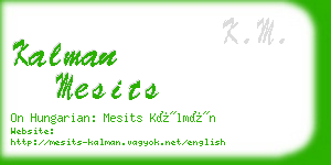 kalman mesits business card